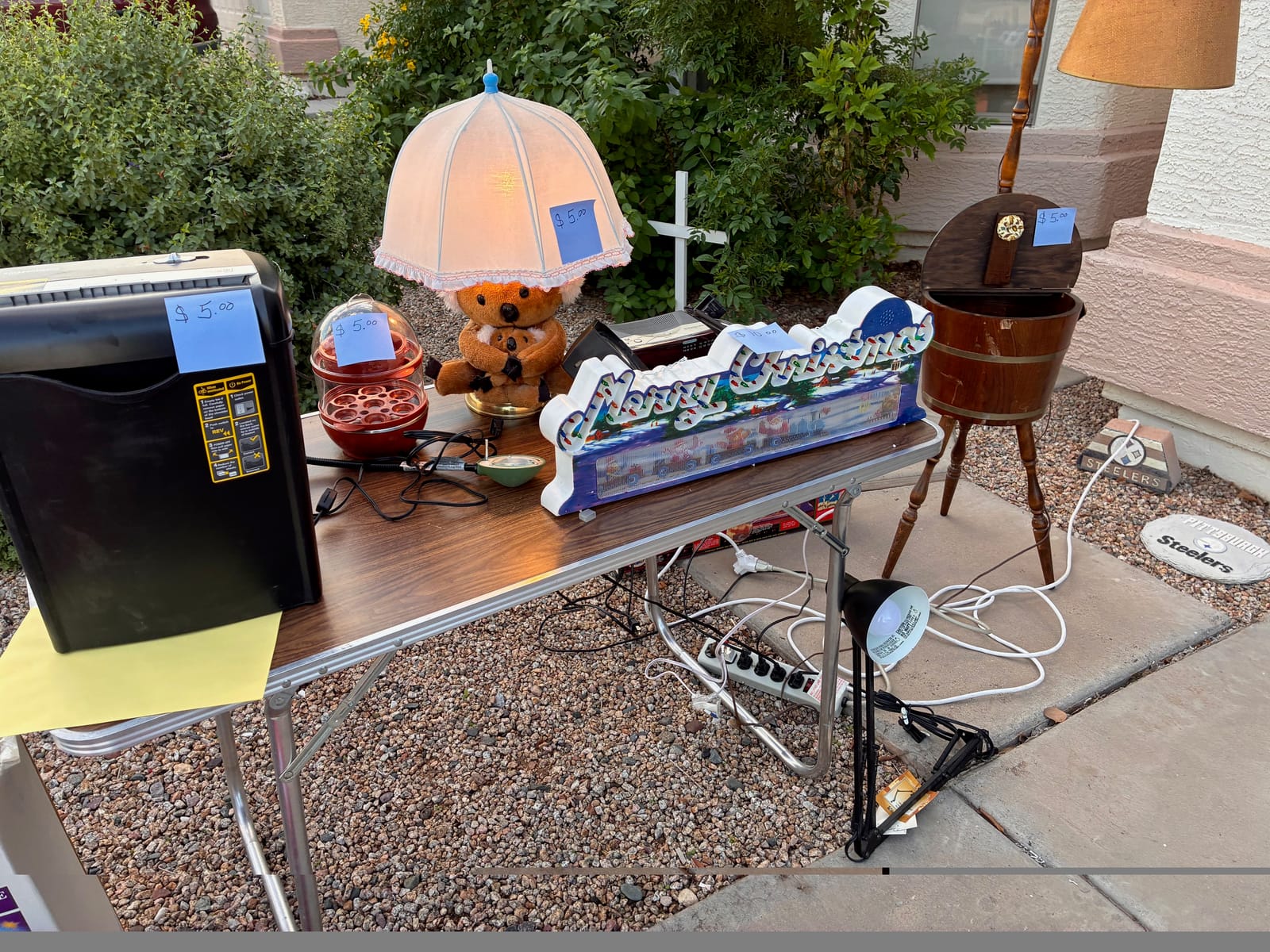 Garage Sale: Christmas decor, handmade cards, blankets and more